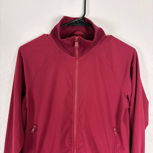 Athleta Dark Pink Zip Up Mesh Lined Jacket Size XS - Picture 2 of 8